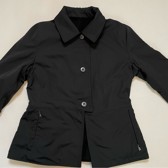 Max Mara Rainwear reversible black jacket sz 10 - Picture 9 of 15